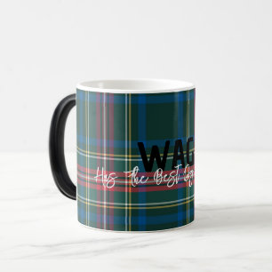 Mug Magic Vacances Tartan Plaid PET NOM Meilleur Papa Maman 