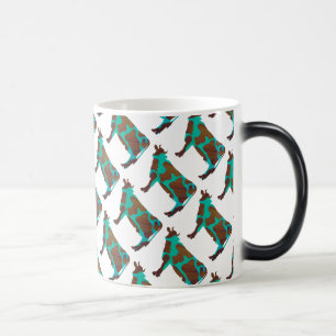 Mug Magic Vache Silhouette Brown et Turquoise