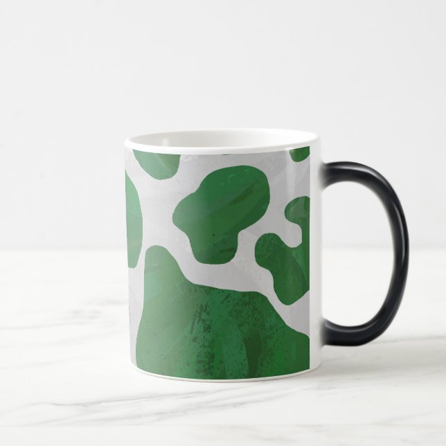 Mug Magic Vache verte et impression blanche (Droite)