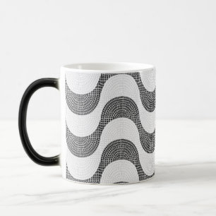 Mug Magic vagues noires et blanches en pavé portugais