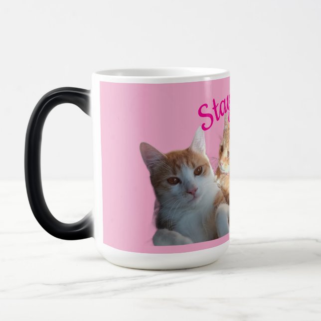 Mug Magic Valentine's Cats Photo (Gauche)