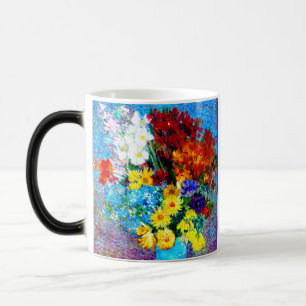Mug Magic Van Gogh Flowers dans un Vase Bleu