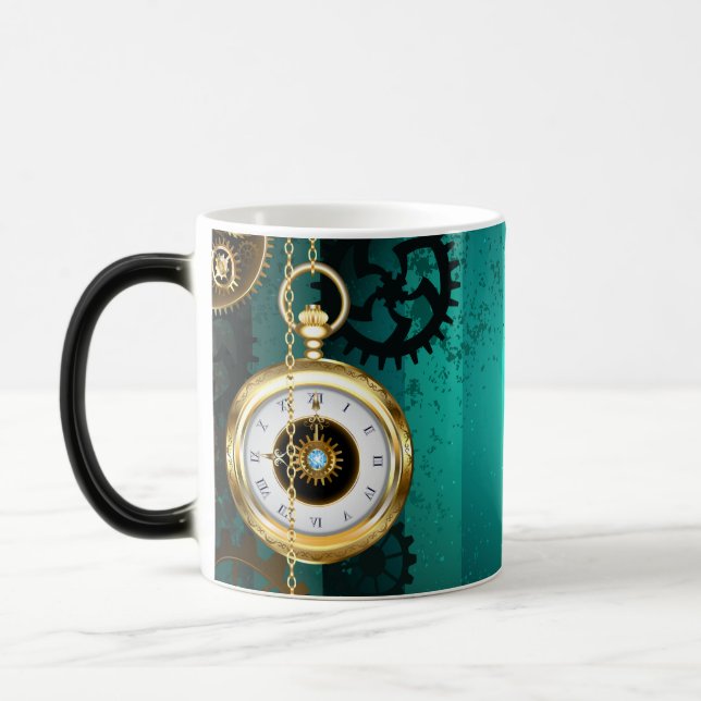 Mug Magic Veille bijoux Steampunk sur un Arrière - plan vert (Gauche)