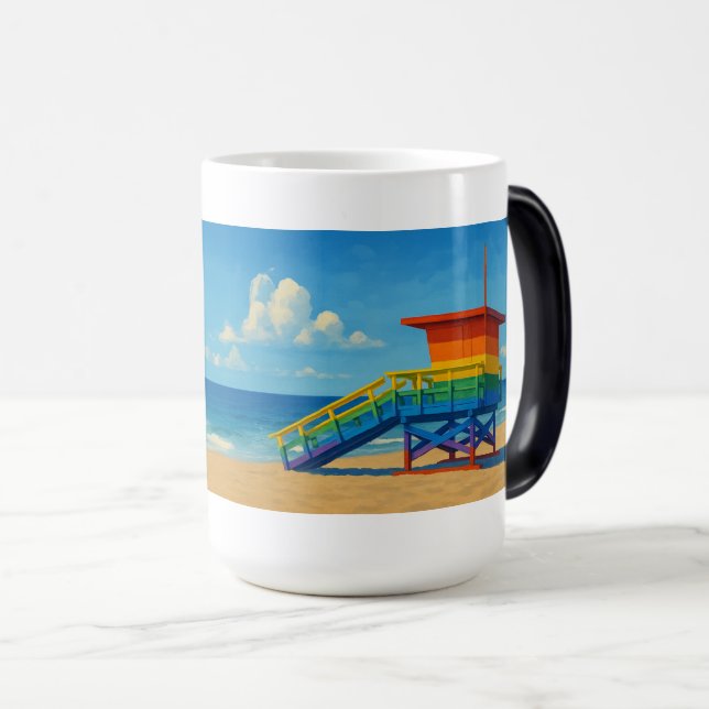 Mug Magic Venice Beach Rainbow Lifeguard Stand (Devant droit)