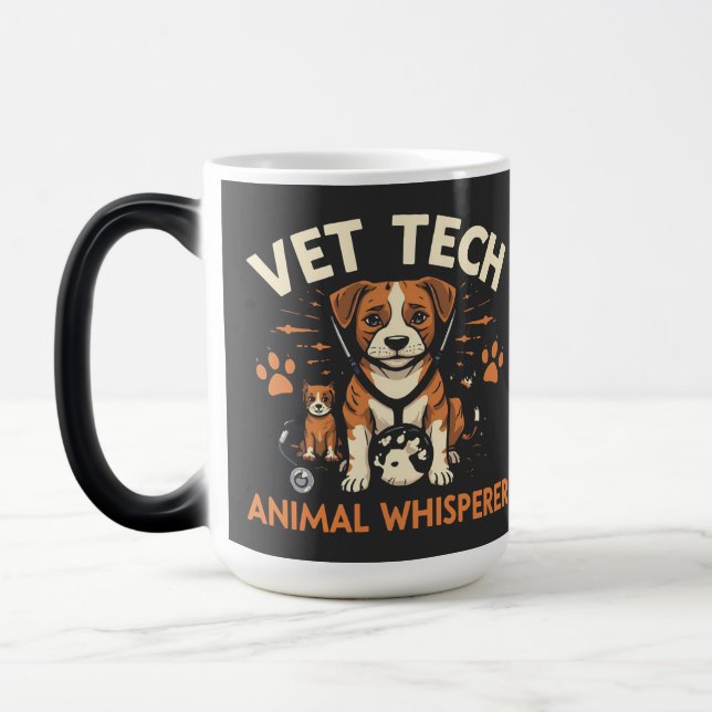 Mug Magic Vet Tech Animal Whisperer mignet Chiot Stethoscope (Gauche)