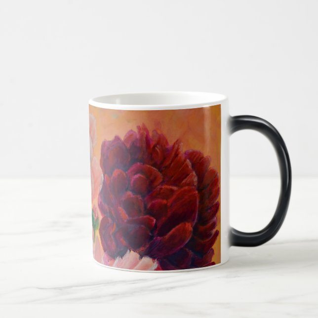 Mug Magic Vie morte avec Peonies Peinture (Droite)