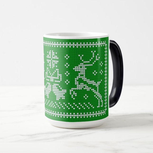 Mug Magic Vilain chandail sonneries cloches cerfs de Noël ve (Devant droit)