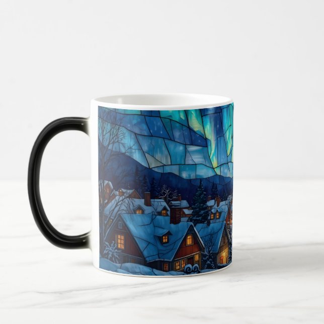 Mug Magic Village d'hiver en vitrail (Gauche)