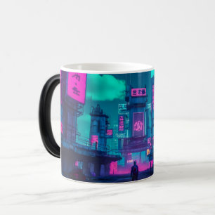 Mug Magic Ville Cyberpunk Néon Joueur Futuriste