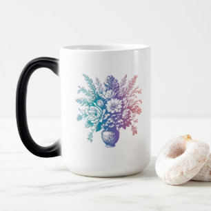 Mug Magic Vintage Pastel Colorful Floral Design