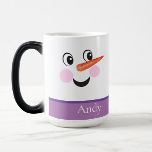 Mug Magic Visage de bonhomme de neige personnalisé moderne m