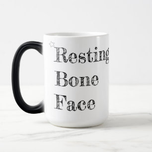 Mug Magic Visage d'os au repos – Café crâne drôle