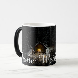 Mug Magic Vœux de Noël avec une maison de sorcière