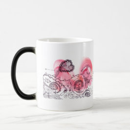 Mug Magic Voitures de course Valentine Imaginaire Rose et ro