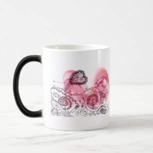 Mug Magic Voitures de course Valentine Imaginaire Rose et ro