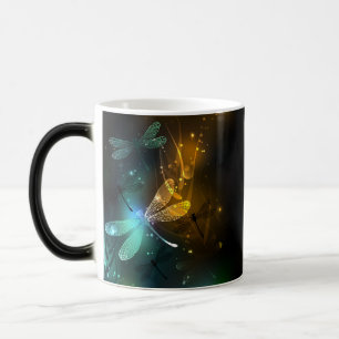 Mug Magic Vol de libellule verte lumineuse