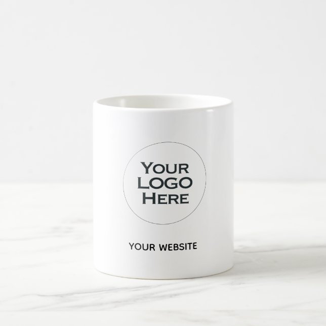 Mug Magic Votre logo ici - Café en céramique blanche standar (Centre)