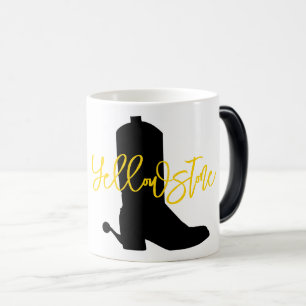 Mug Magic Yellowstone Cowboy Boot Silhouette Nom Fun