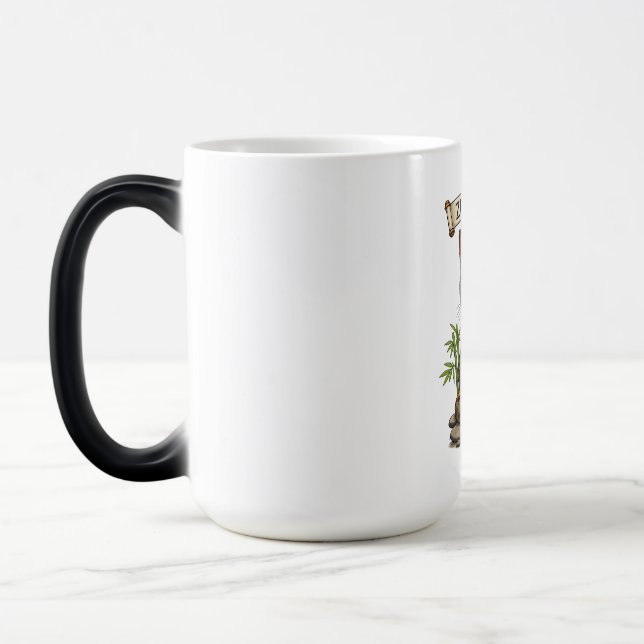 Mug Magic Zen Master Cat Funny Chill Gray Tabby Cat Gift  (Gauche)