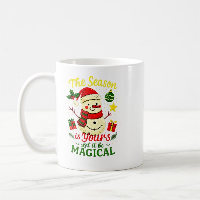 Mug Magical Snowman Classic Christmas Cozy Winter Vibe (Gauche)