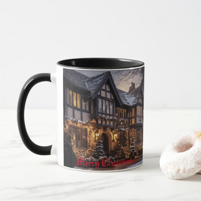 Mug Magie de Noël rustique (Avec donut)