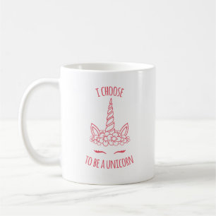 Mug Magie Simple Charming Whimsical Unicorn rose migno