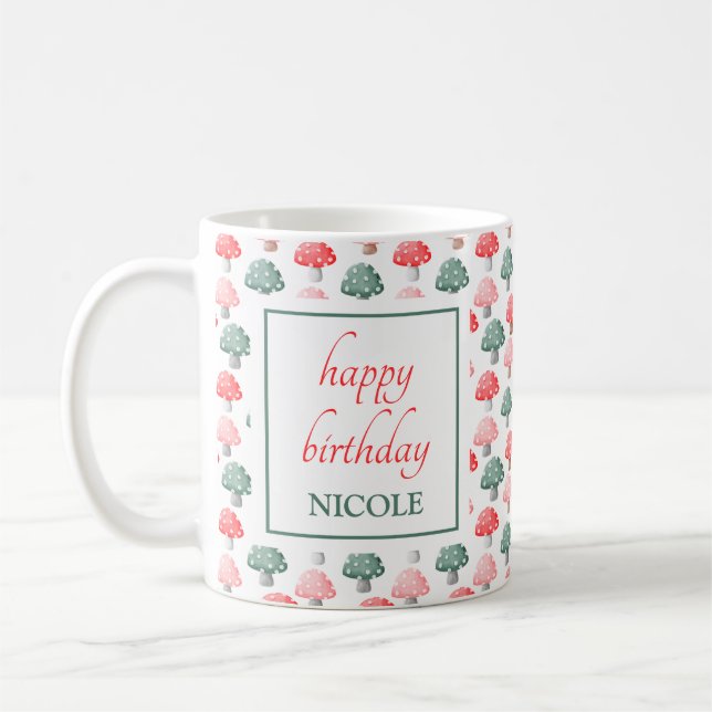 Mug Magie Whimsical mignon Champignons colorés Anniver (Gauche)