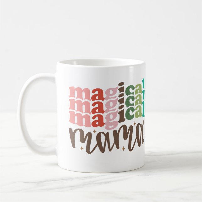 Mug Magique Mama Retro Jours fériés Super de Noël (Gauche)