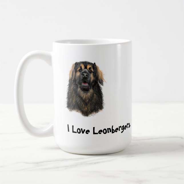 Mug Magnésium de café de Leonberger (Gauche)