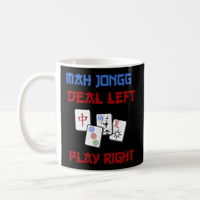 Mug Mah Jongg Jeu Devoir gauche Jouer droite juif chin (Gauche)