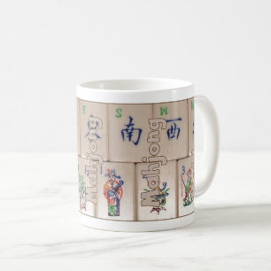 Mug Mahjong sur des tuiles (placez 5)