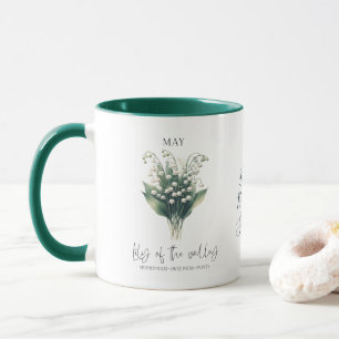 Mug Mai Mois de naissance Fleur Lily Valley Cadeau d'a