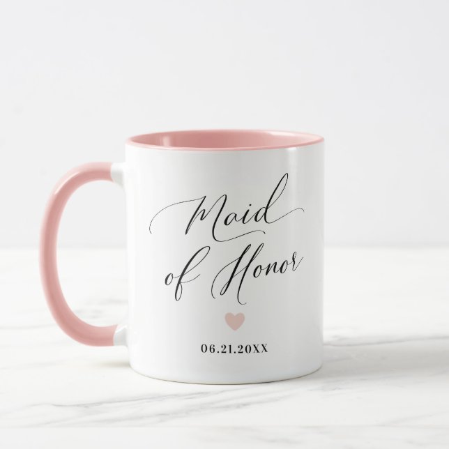 Mug Maid of Honor Cadeau de Mariage de script personna (Gauche)