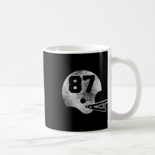 Mug Maillot de football vintage numéro 87 Numéro de jo