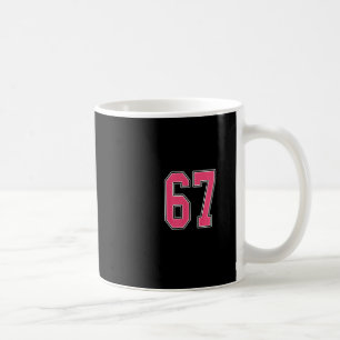 Mug Maillot de joueur rose et blanc numéro 67 Uniforme