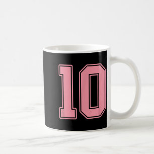 Mug Maillot de joueur rose numéro 10 uniforme #10 