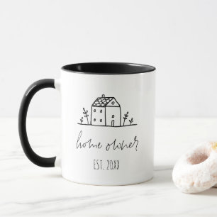 Mug Main Drawn House Nouveau Propriétaire Personnalisa