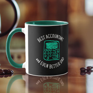 Mug Main du calculateur tirée   Best Accountant Papa