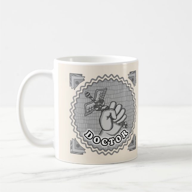 Mug Main tenant caducée médecin  (Gauche)