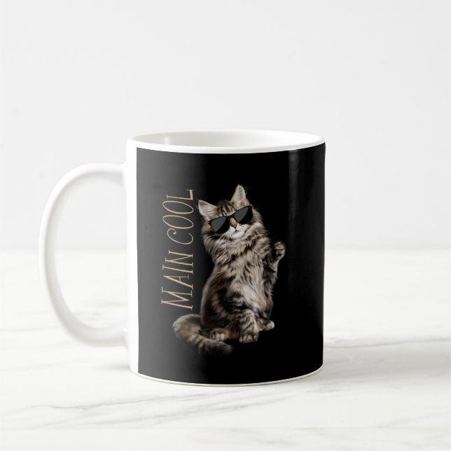 Mug Maine Coon Cat - Cool principal  (Gauche)