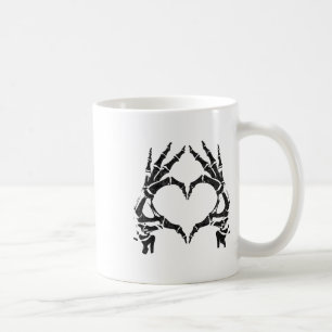 Mug Mains de coeur de squelette - Halloween - Mains de
