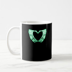 Mug Mains de squelette, Coeur, Costume d'Halloween de