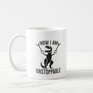Mug Maintenant je suis Inarrêtable, T rex Armoiries Mu
