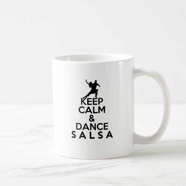 Mug MAINTENEZ cadeau CALME ET de DANSE de SALSA (Droite)