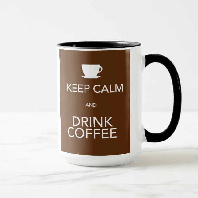 Mug Maintenez café calme et de boissons (Droite)