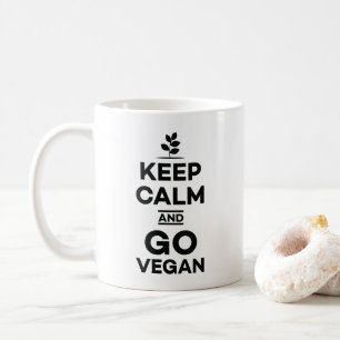 Mug Maintenez calme et allez végétalien de nutrition