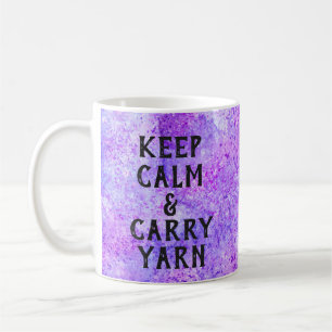 Mug Maintenez calme et portez le pourpre de fil