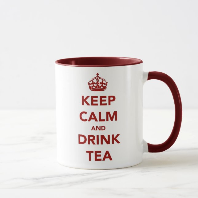 Mug Maintenez calme, thé de boissons (Droite)