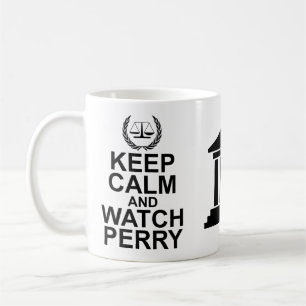 Mug Maintenez humour juridique calme et de montre de