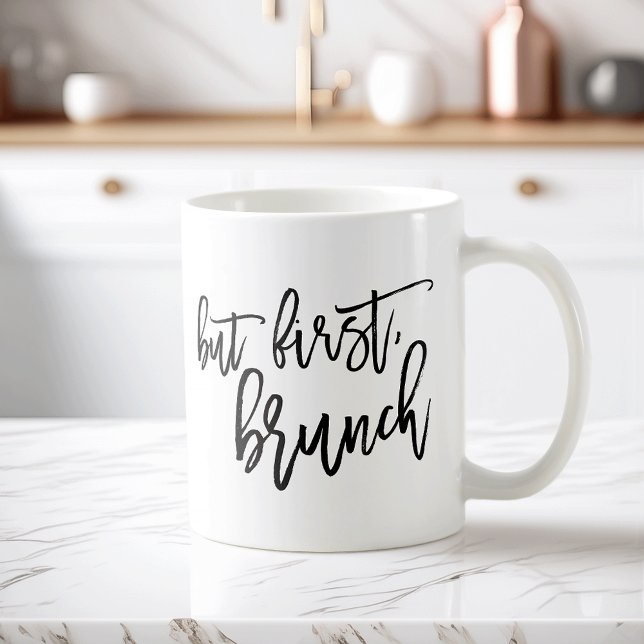 Mug Mais Citation Typographie Premier Brunch (Créateur téléchargé)